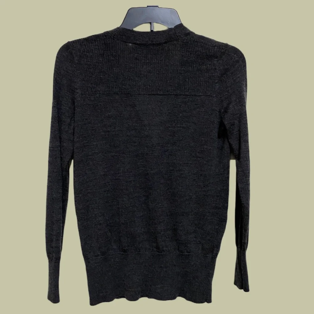 EUC LOFT Charcoal Gray cardigan, size XSP - Picture 2 of 4